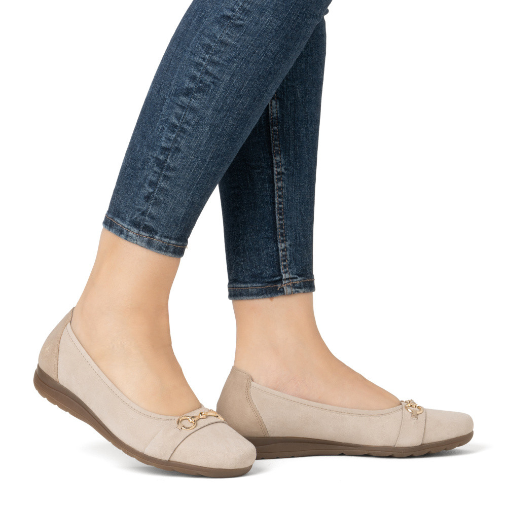 detail Dámske baleríny RIEKER L9360-60 béžová S5