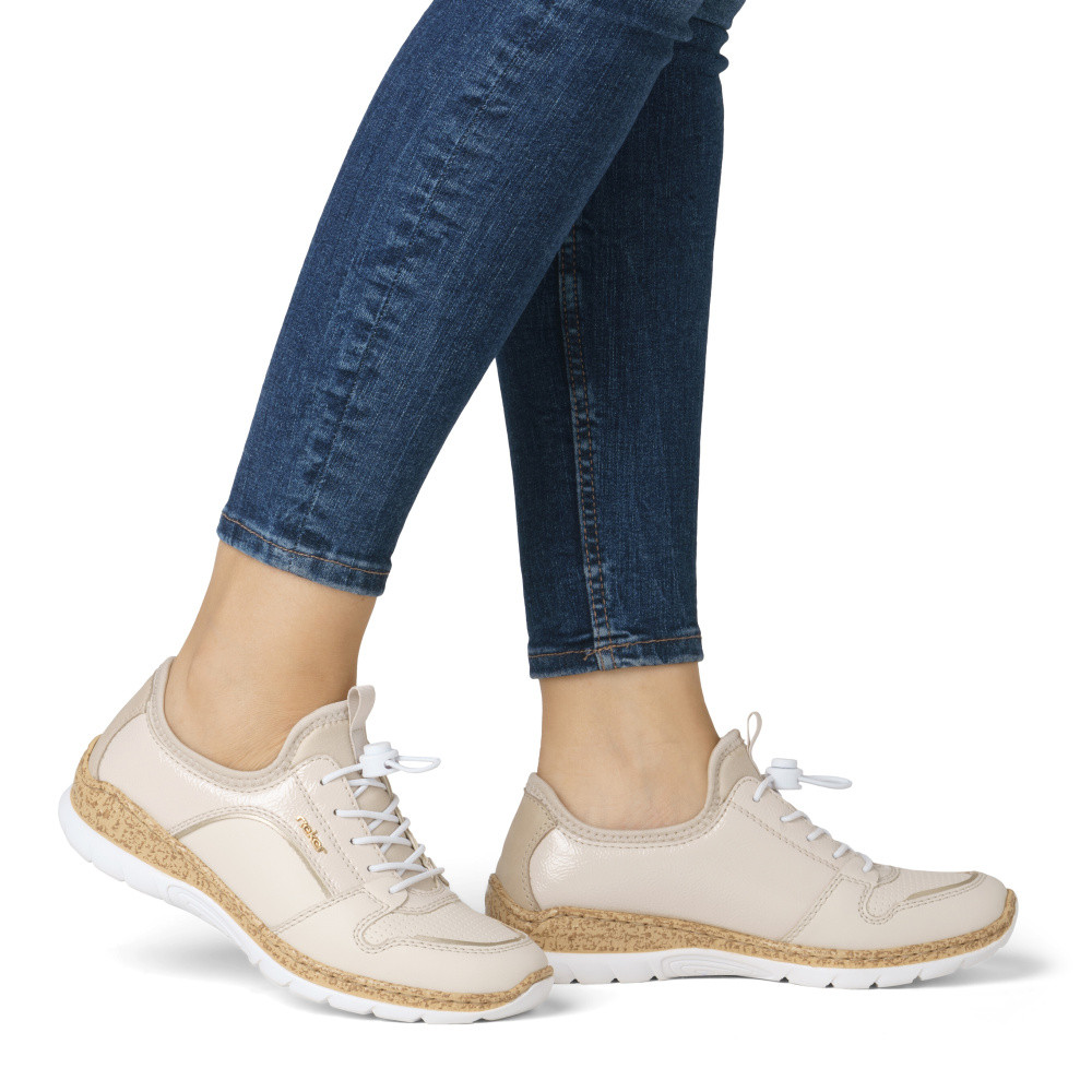 detail Dámske tenisky RIEKER N42F0-60 béžová S5