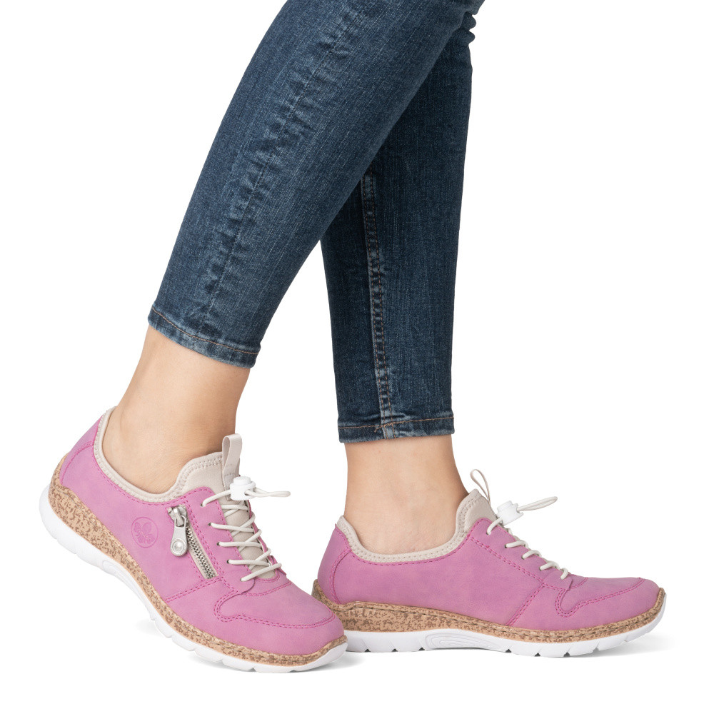 detail Dámské tenisky RIEKER N42G0-31 růžová S5