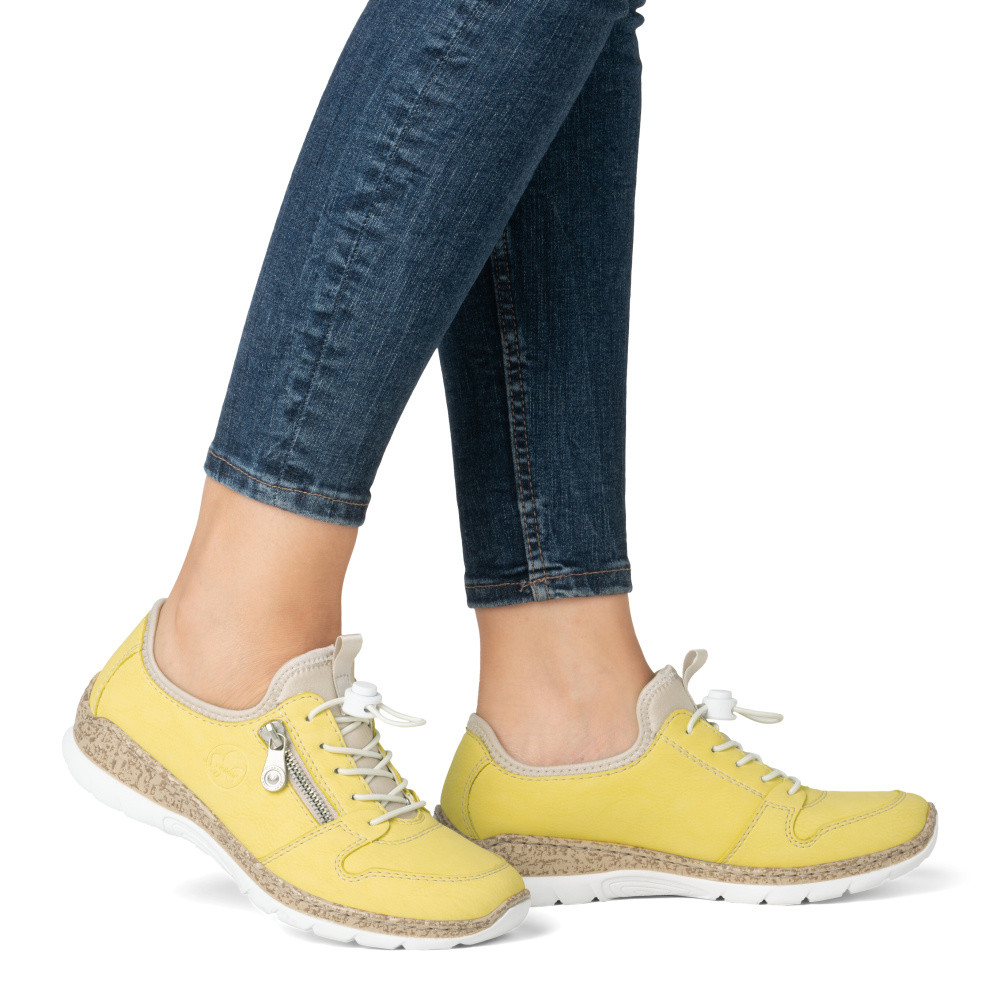 detail Dámské tenisky RIEKER N42G0-68 žlutá S5