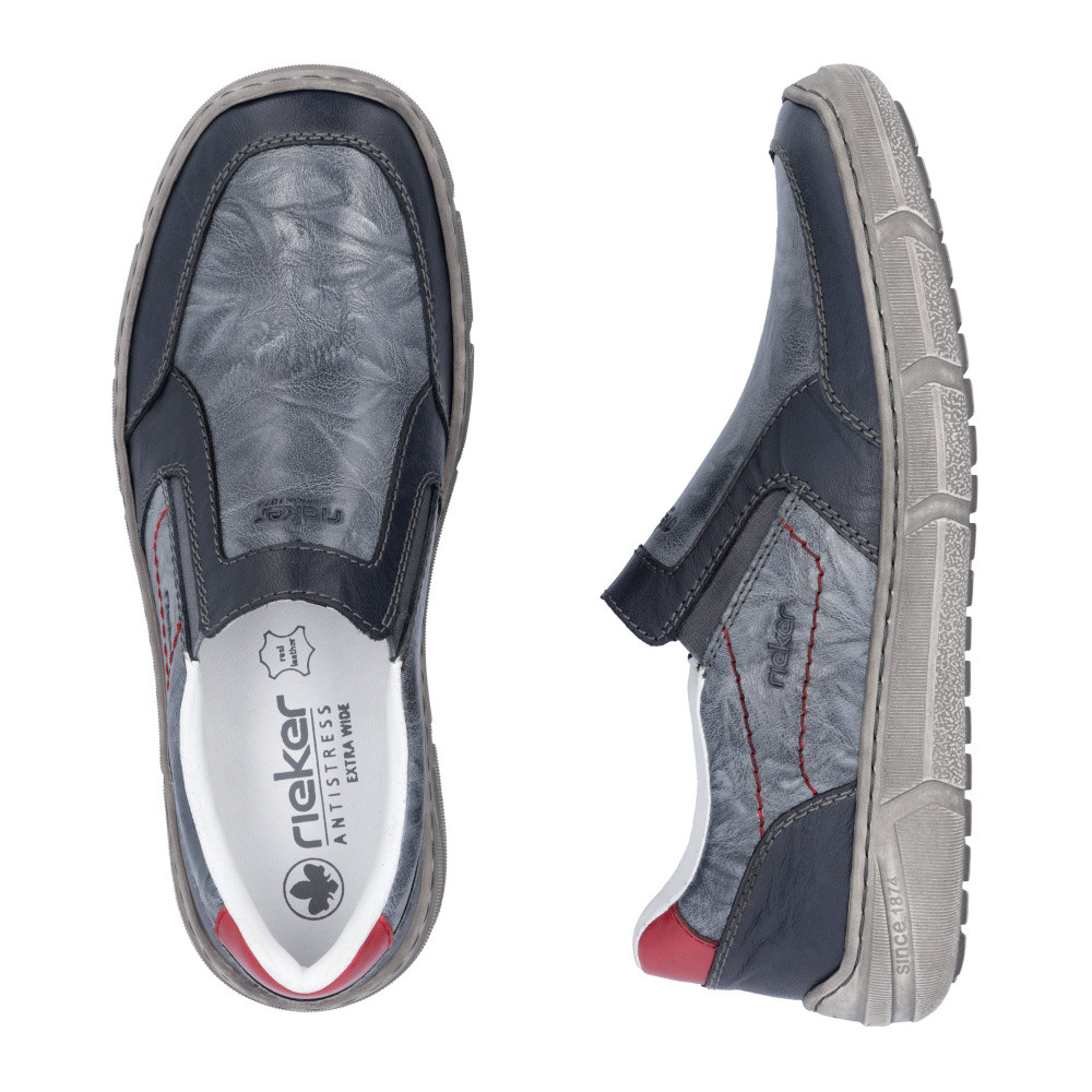 detail Pánské mokasíny RIEKER 04052-12 modrá S5