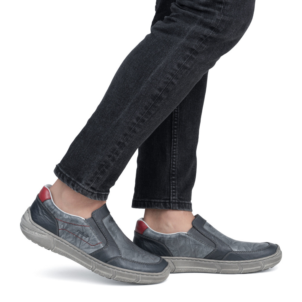 detail Pánské mokasíny RIEKER 04052-12 modrá S5