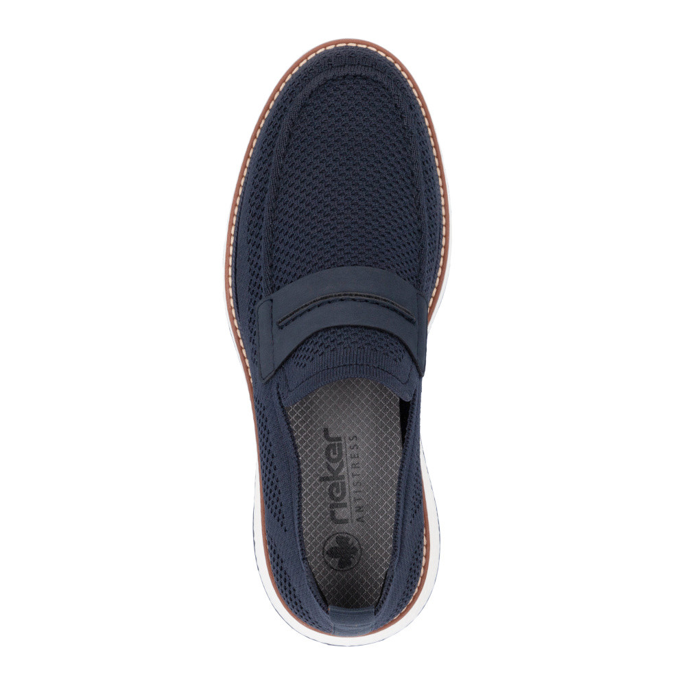 detail Pánské mokasíny RIEKER 04451-14 modrá S5