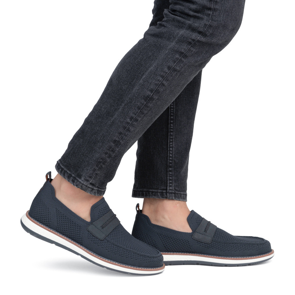 detail Pánské mokasíny RIEKER 04451-14 modrá S5