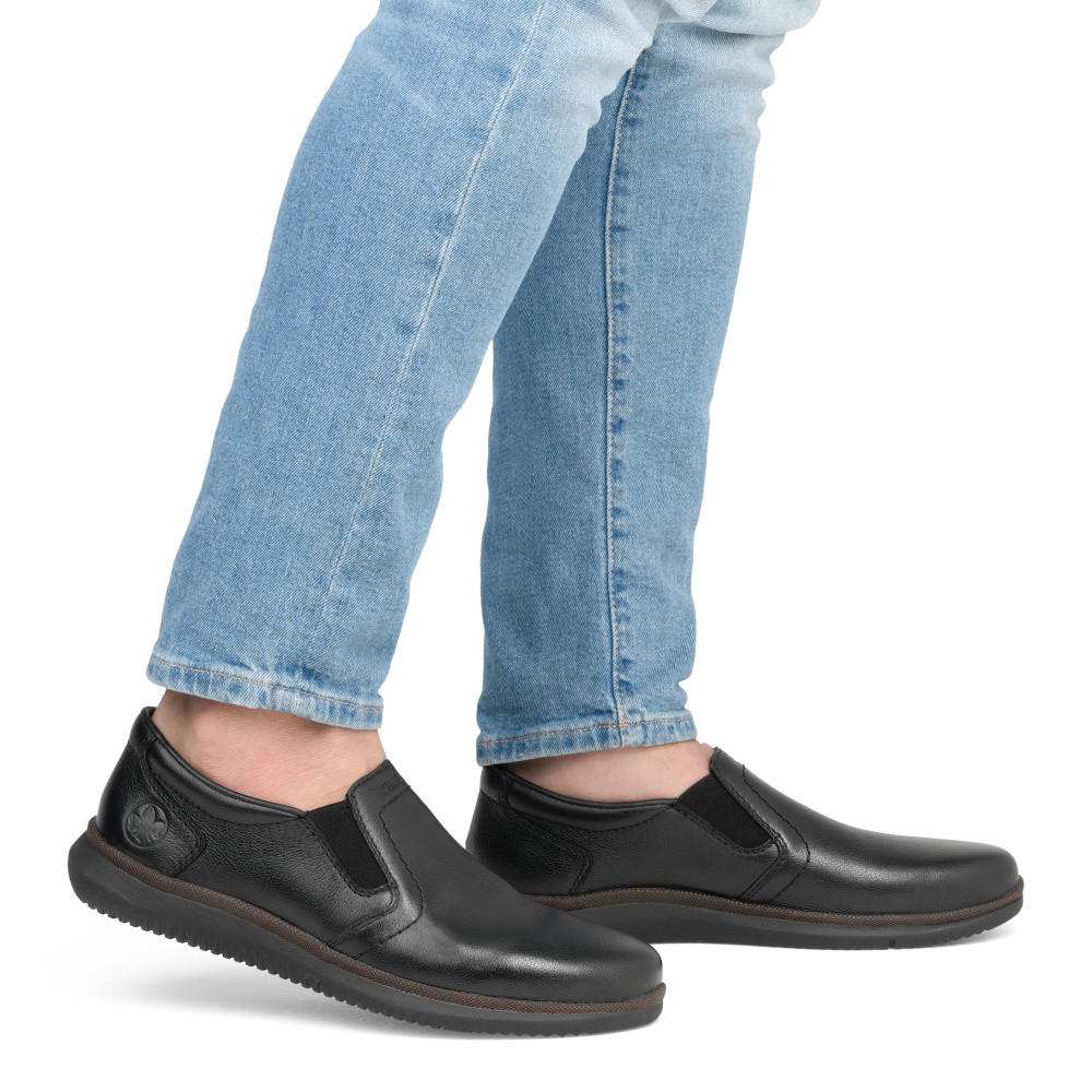 detail Pánské mokasíny RIEKER 10450-00 černá S5