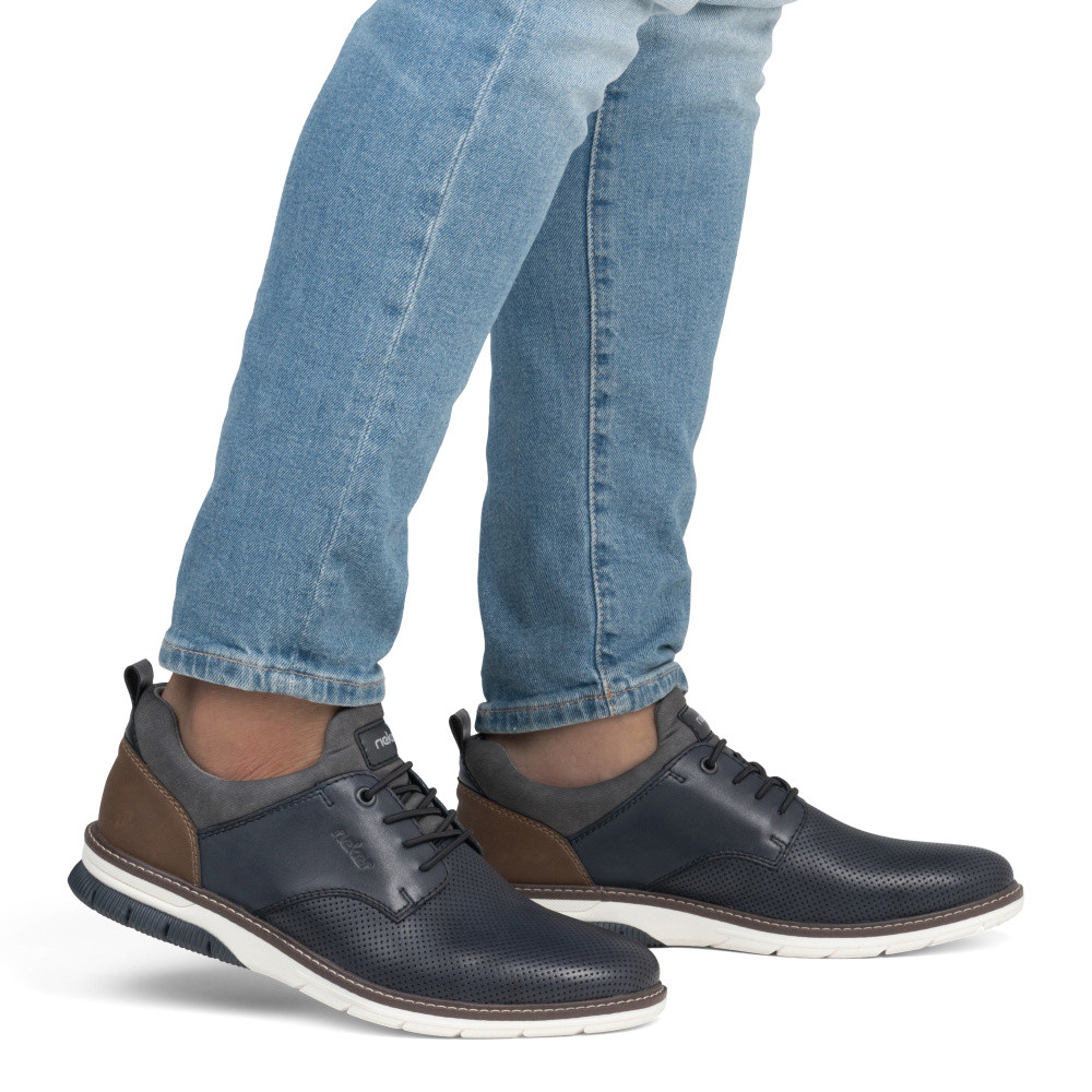 detail Pánské polobotky RIEKER 14450-15 modrá S5