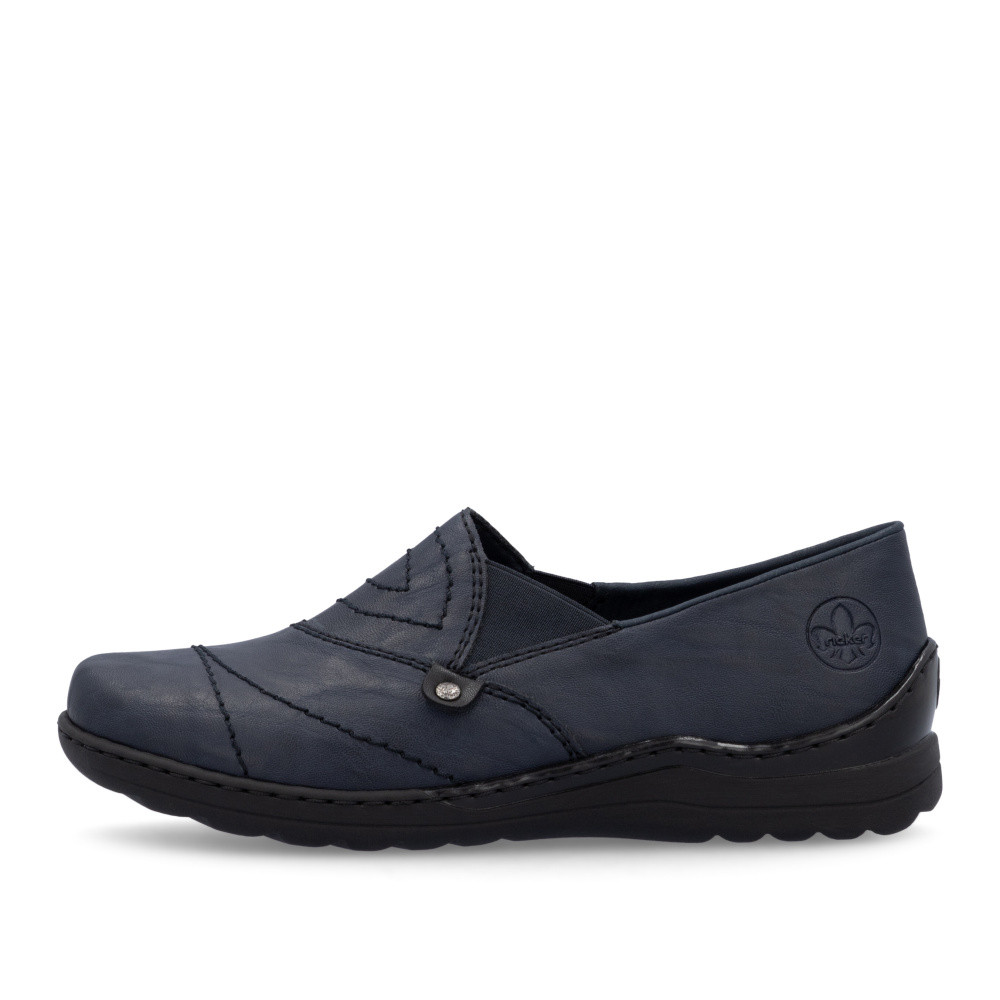 detail Dámské mokasíny RIEKER 48961-14 modrá S5