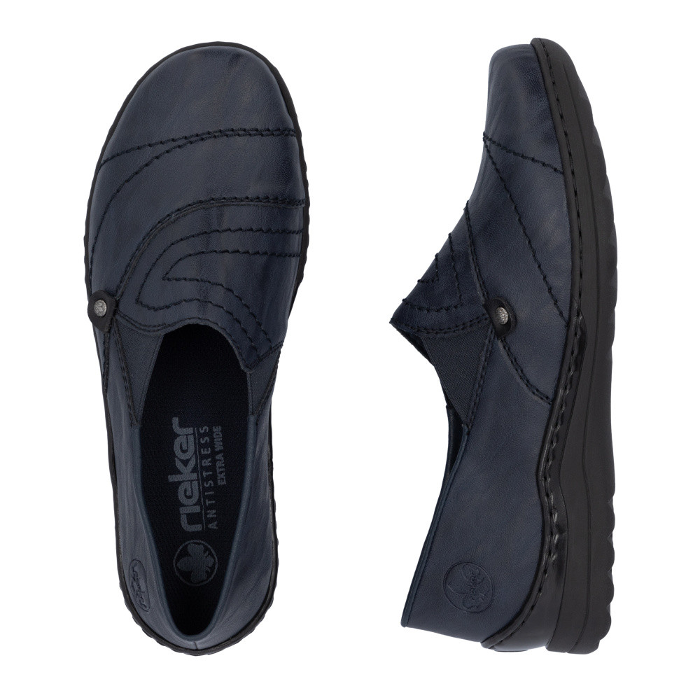 detail Dámské mokasíny RIEKER 48961-14 modrá S5