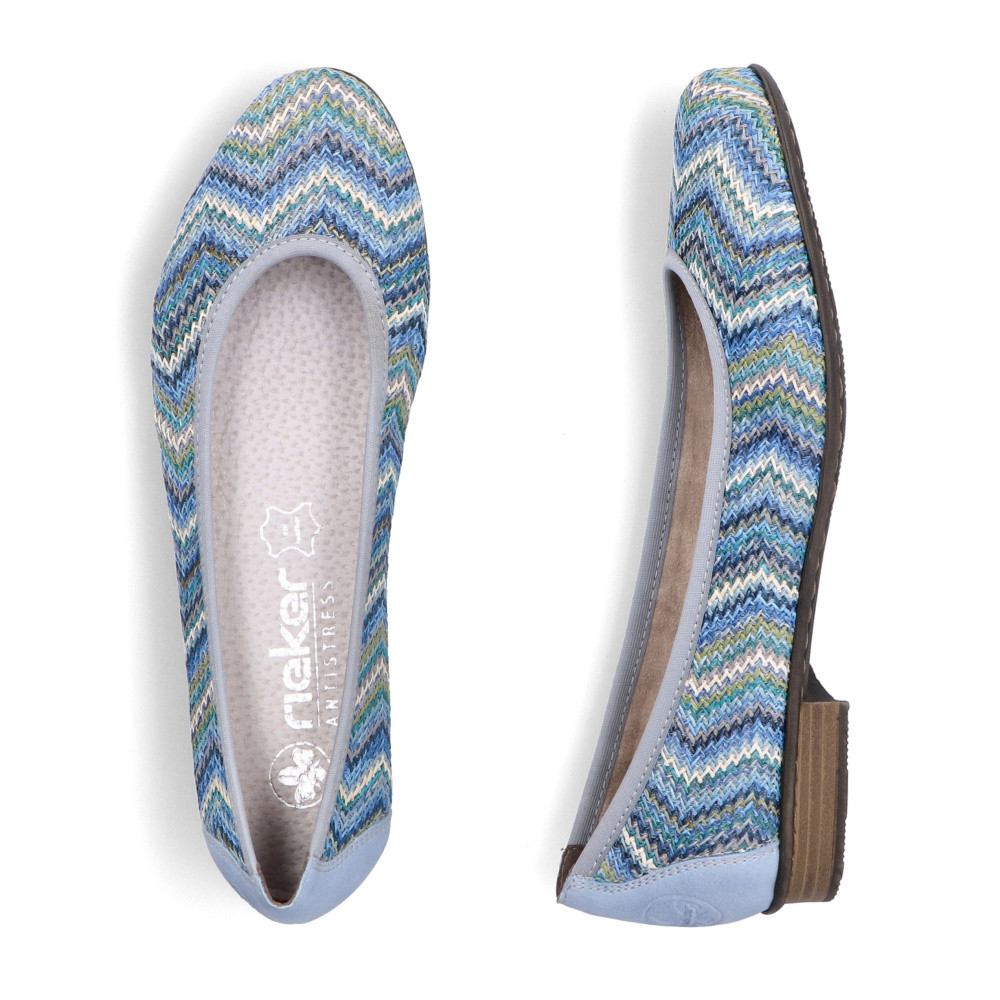 detail Dámské baleríny RIEKER 51983-91 modrá S5