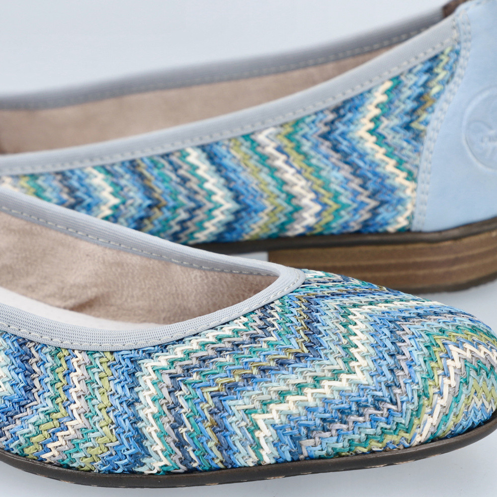 detail Dámské baleríny RIEKER 51983-91 modrá S5