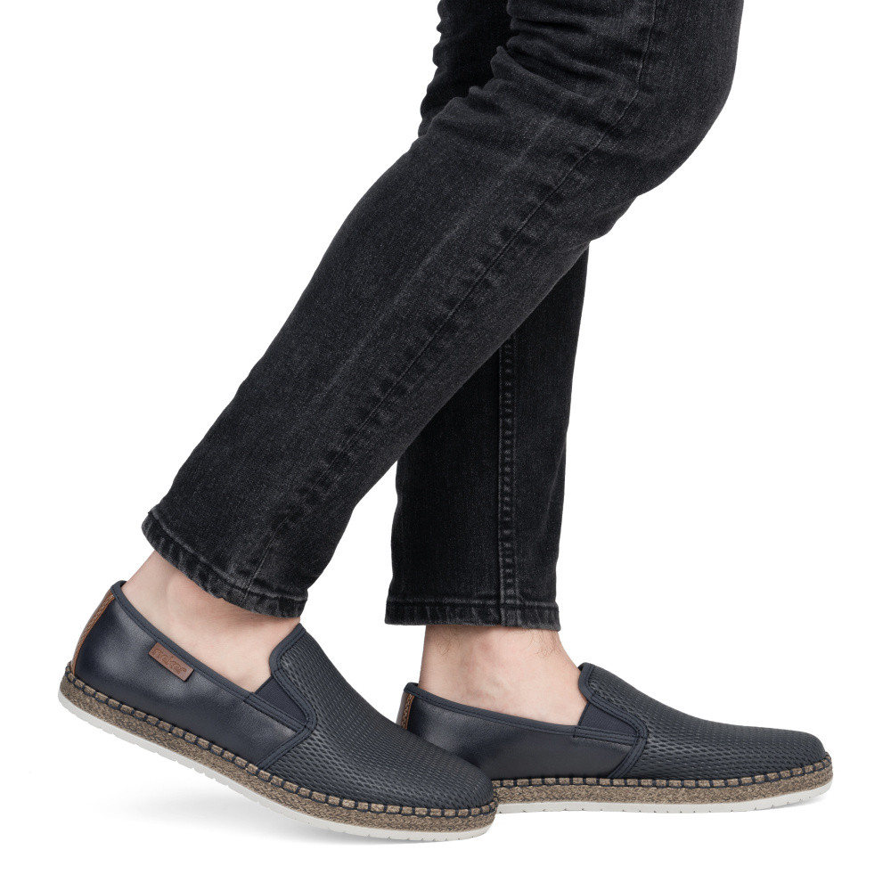 detail Pánske mokasíny RIEKER B5281-14 modrá S5