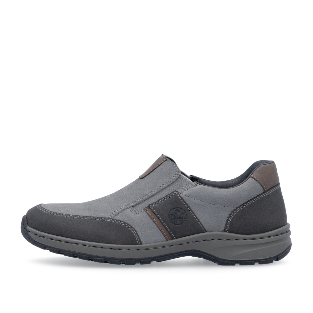 detail Pánske mokasíny RIEKER 03356-40 sivá S5