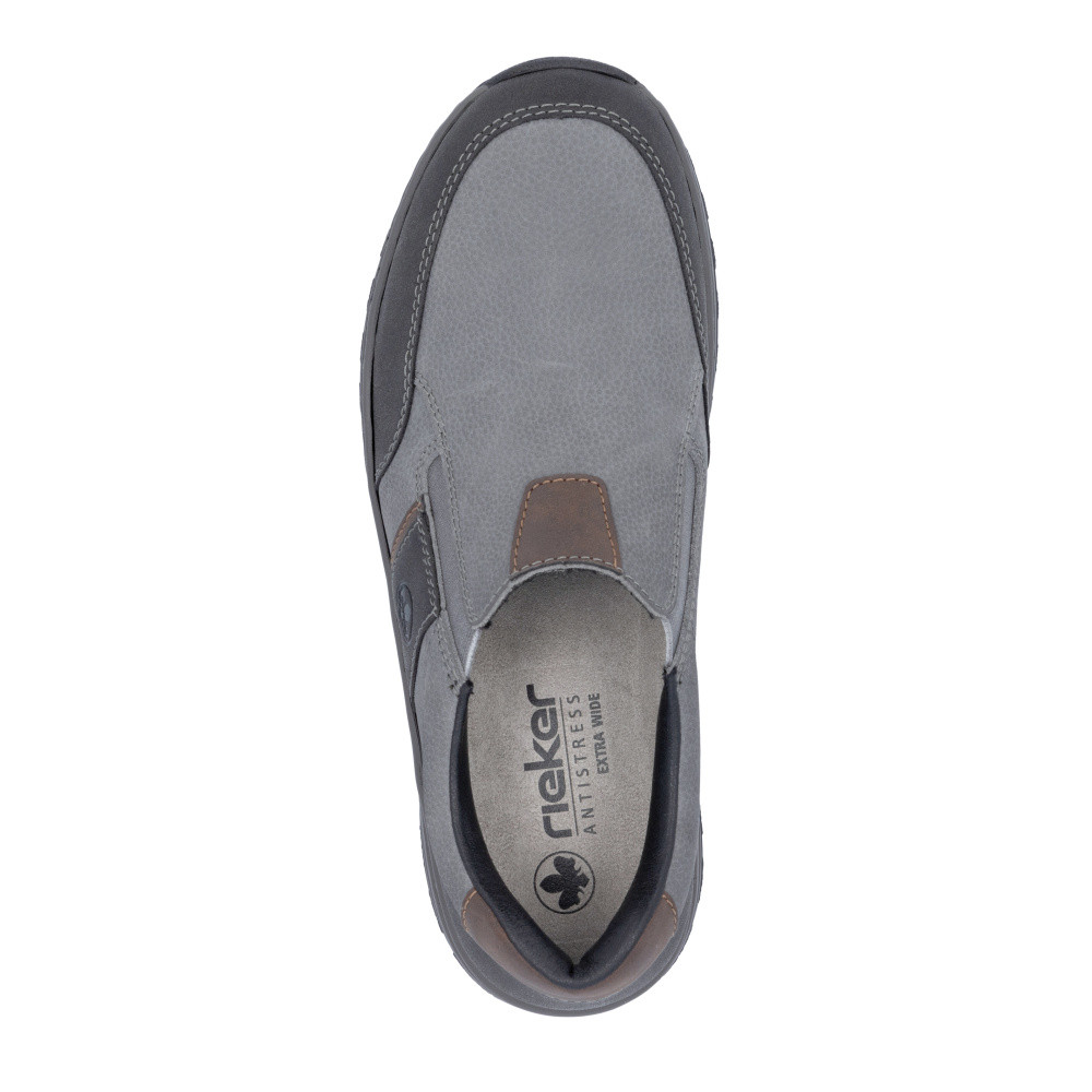 detail Pánske mokasíny RIEKER 03356-40 sivá S5