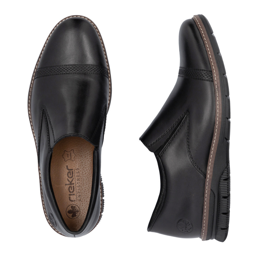 detail Pánské mokasíny RIEKER 14464-00 černá S5