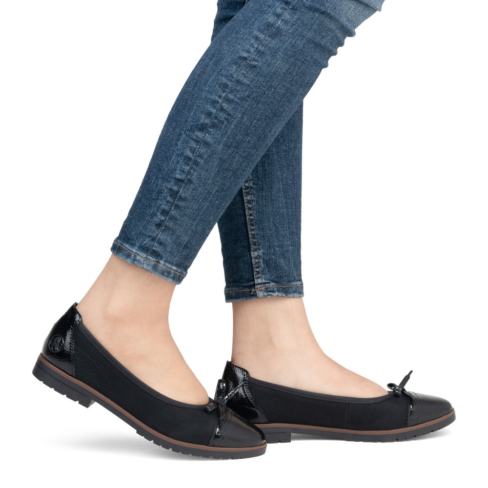 detail Dámské baleríny RIEKER 45358-00 černá W5