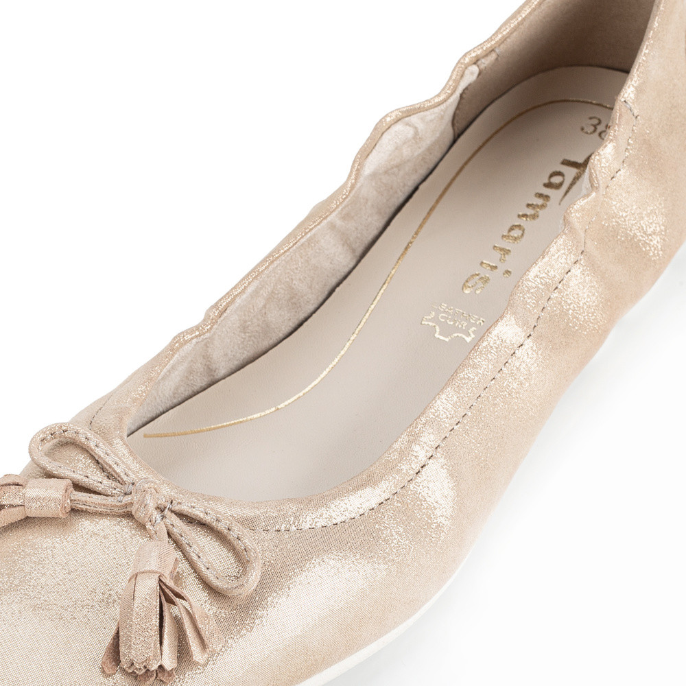 detail Dámské baleríny TAMARIS 22107-44-933 zlatá S5