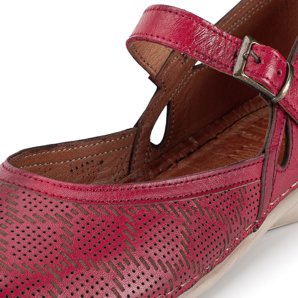 detail Dámské baleríny IBERIUS 5607-497 červená S5