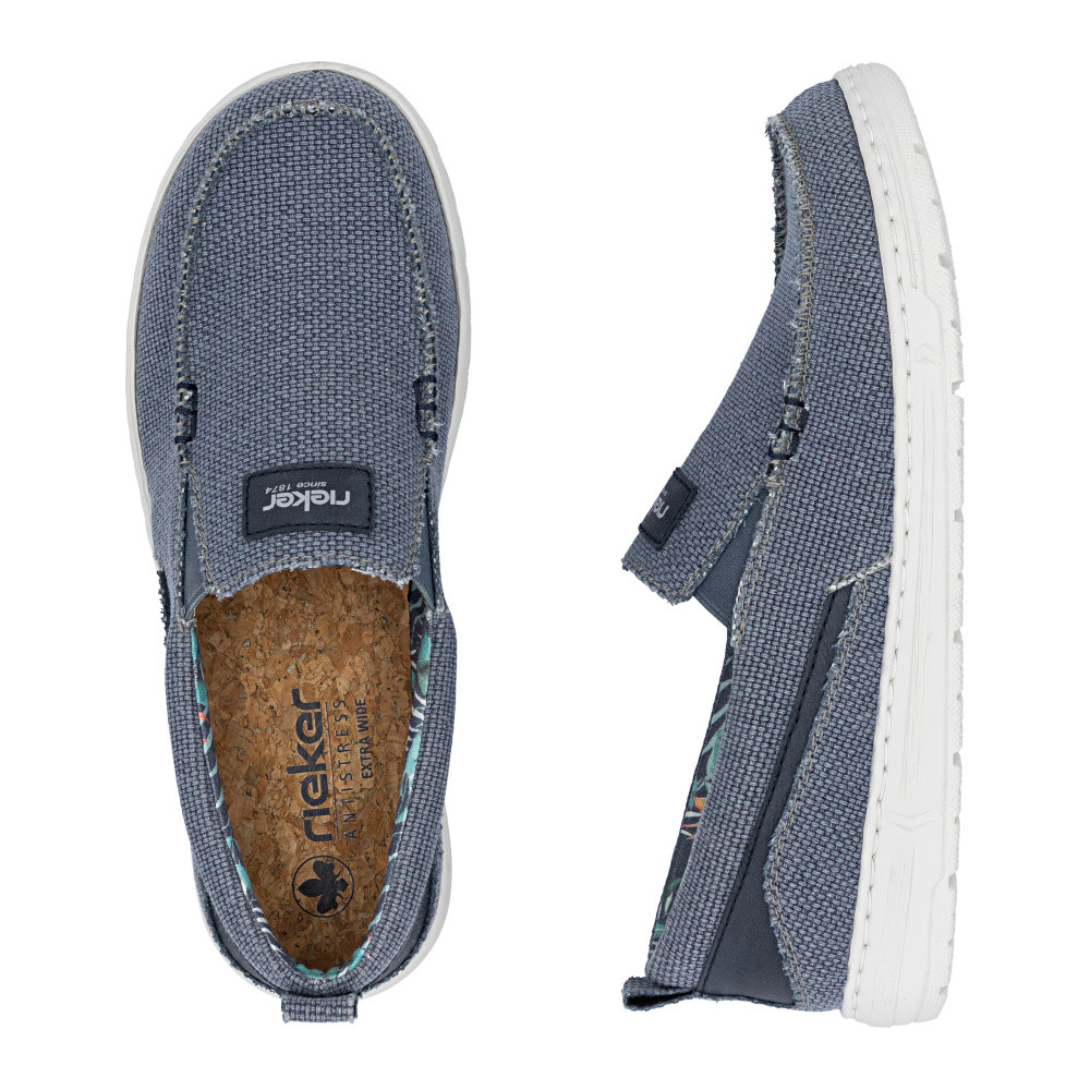 detail Pánské mokasíny RIEKER 08661-12 modrá S6