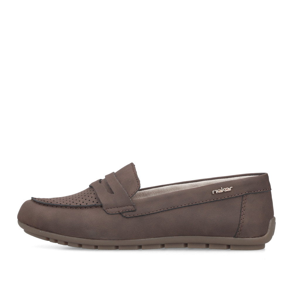 detail Dámské mokasíny RIEKER 43862-24 hnědá S6
