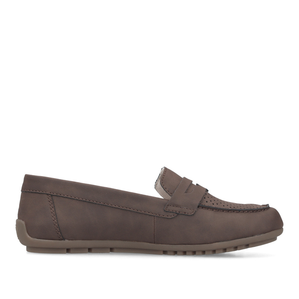 detail Dámské mokasíny RIEKER 43862-24 hnědá S6