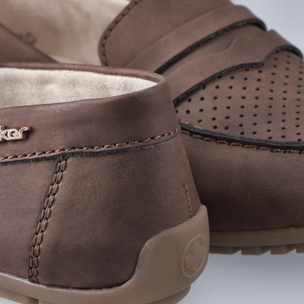 detail Dámské mokasíny RIEKER 43862-24 hnědá S6