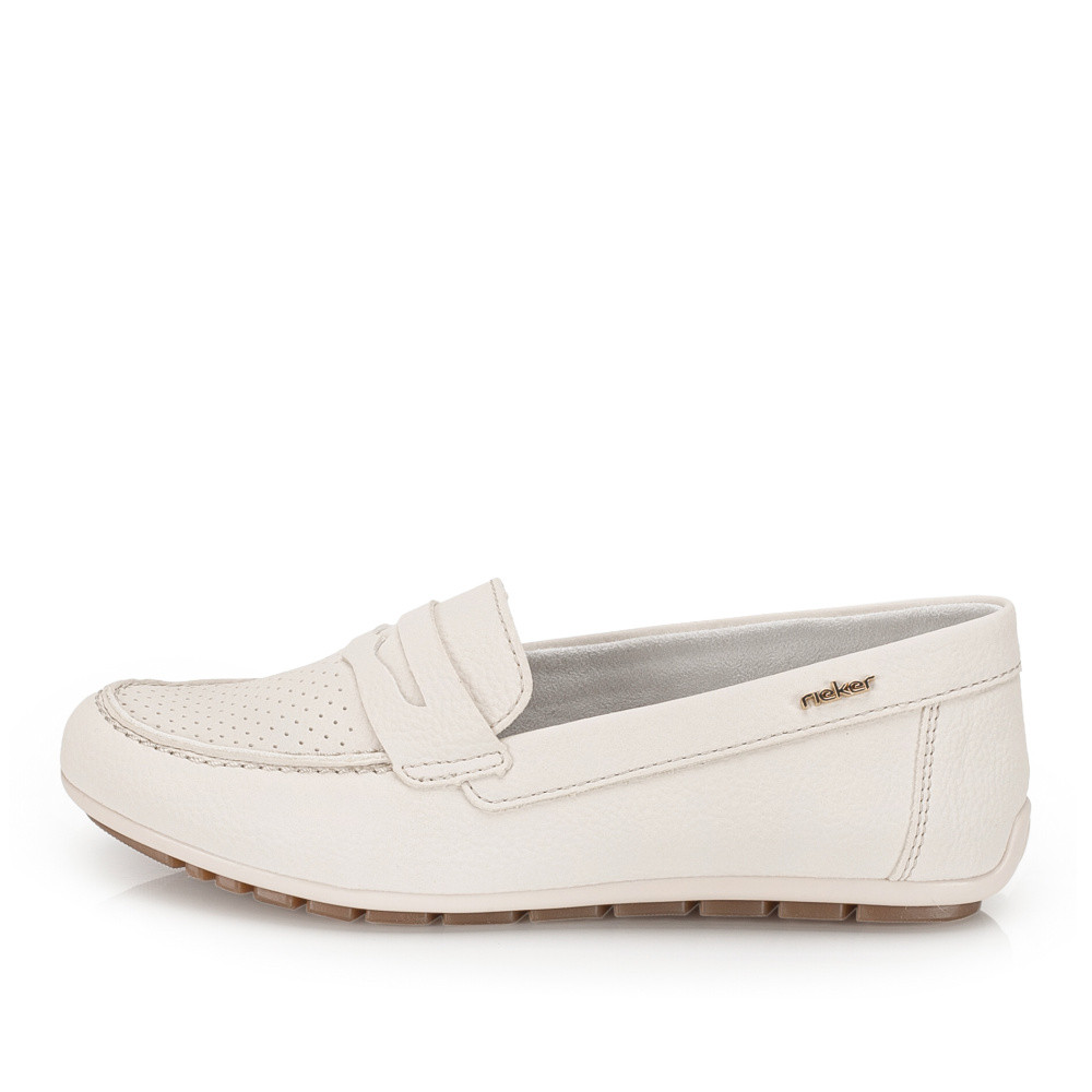 detail Dámské mokasíny RIEKER 43862-80 bílá S6