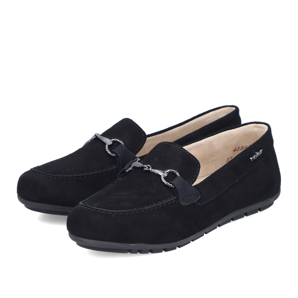 detail Dámské mokasíny RIEKER 43863-00 černá S6