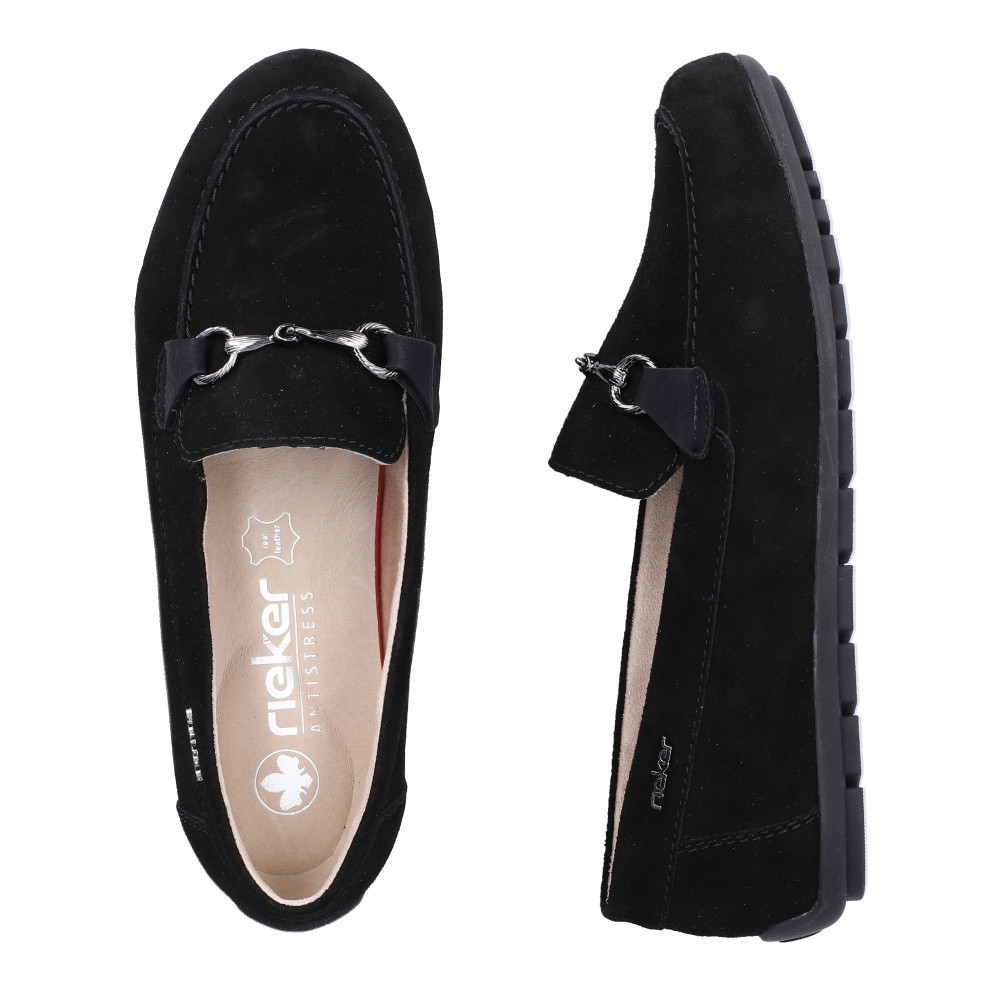 detail Dámské mokasíny RIEKER 43863-00 černá S6