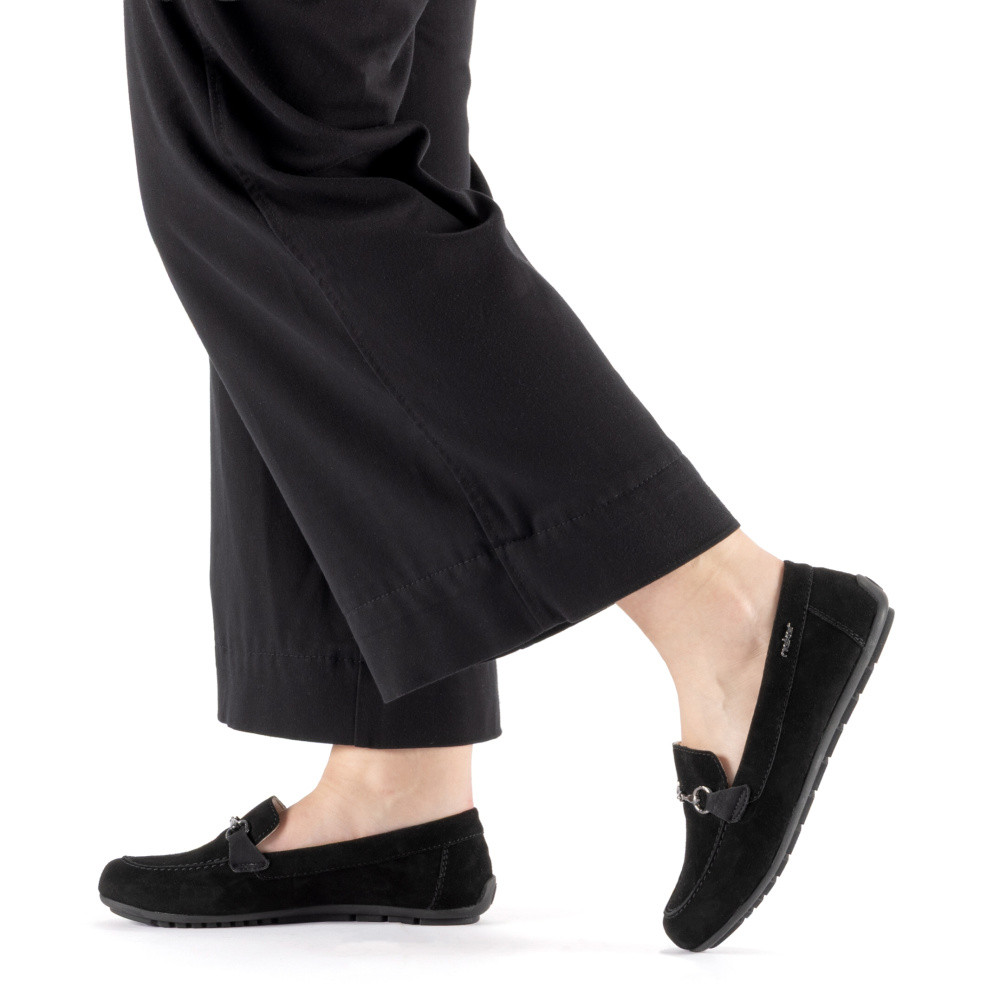 detail Dámské mokasíny RIEKER 43863-00 černá S6