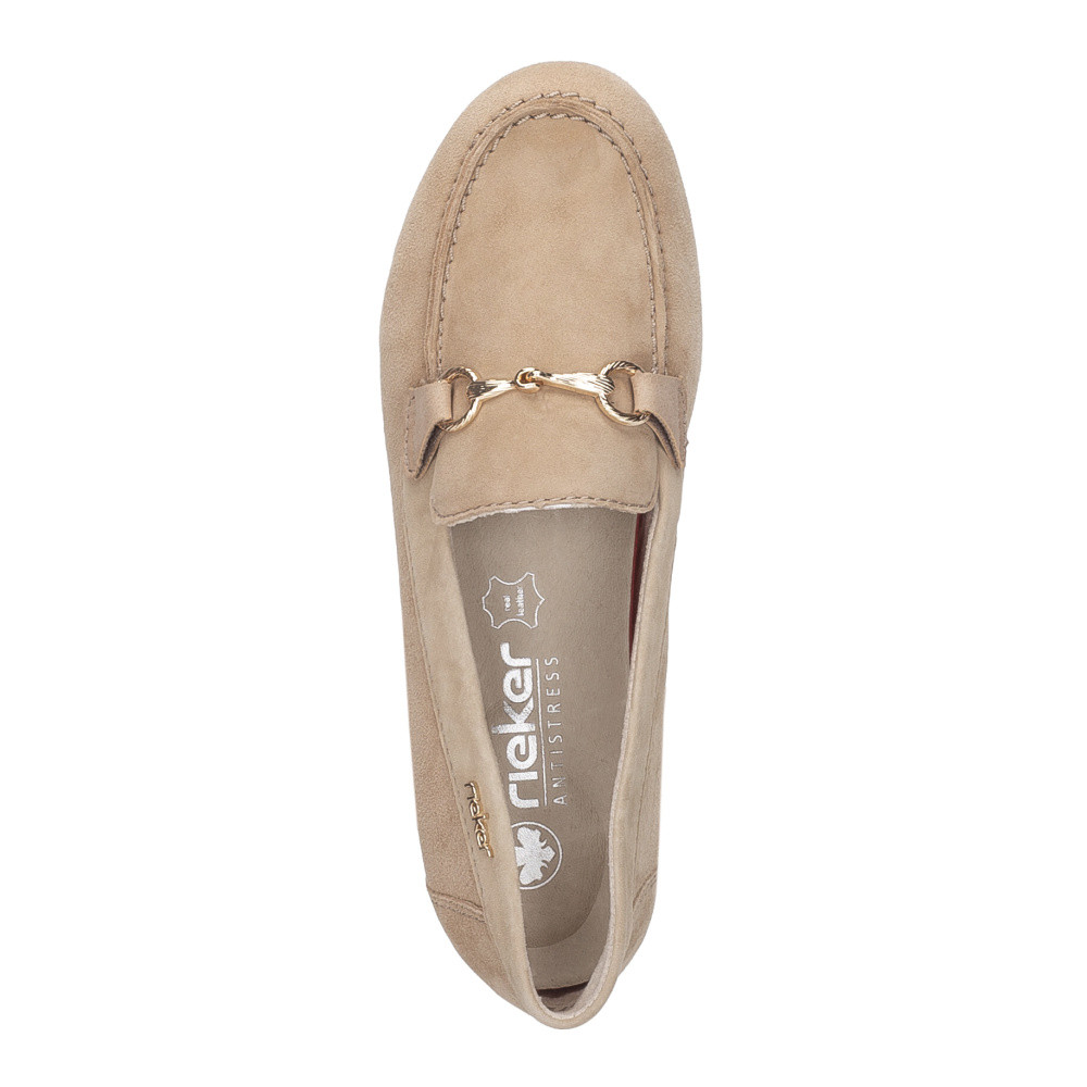 detail Dámské mokasíny RIEKER 43863-62 béžová S6