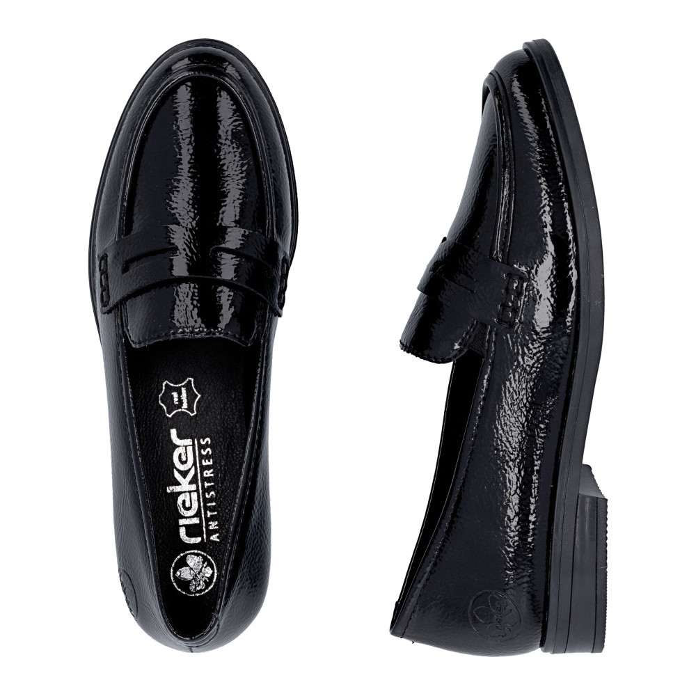 detail Dámské mokasíny RIEKER 46254-00 černá S6