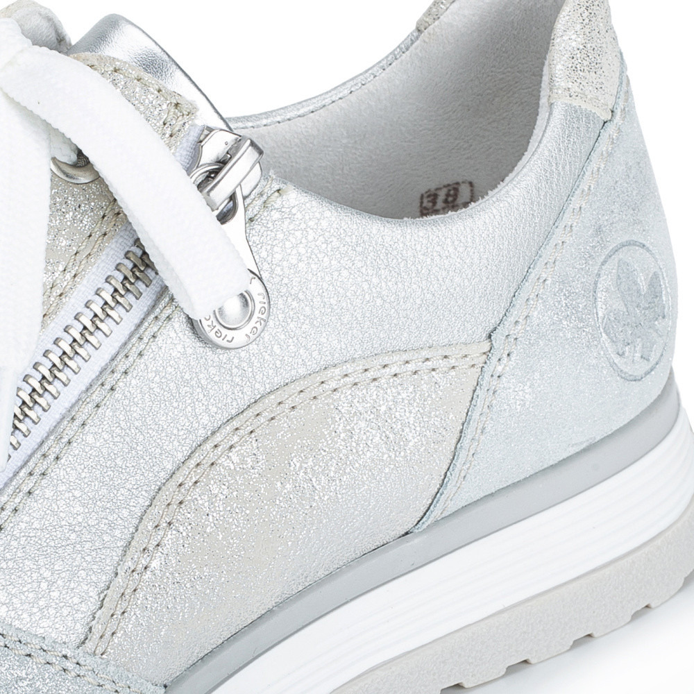 detail Dámské tenisky RIEKER 49003-91 stříbrná S6
