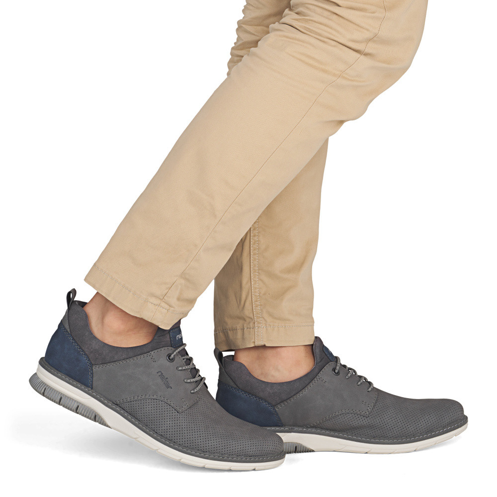 detail Pánské polobotky RIEKER 14450-42 šedá S6