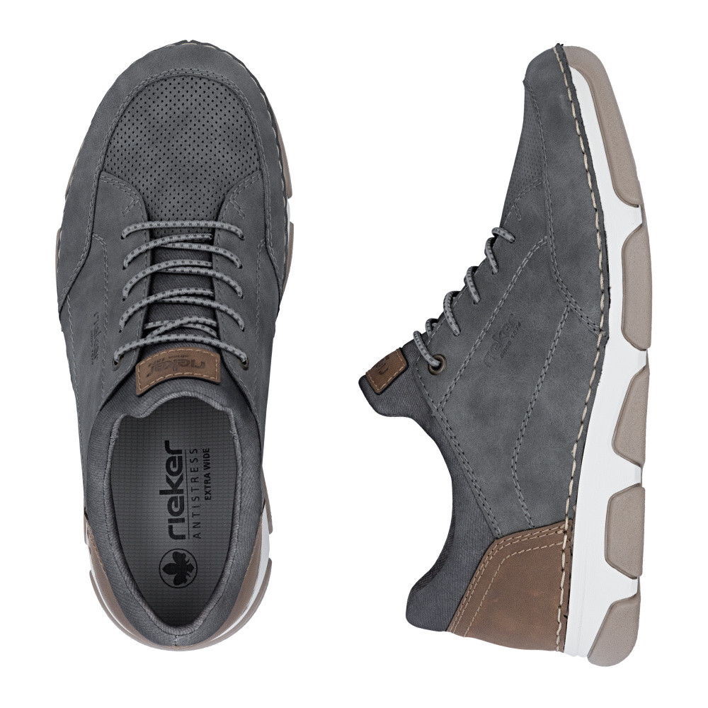 detail Pánské polobotky RIEKER 15950-45 šedá S6