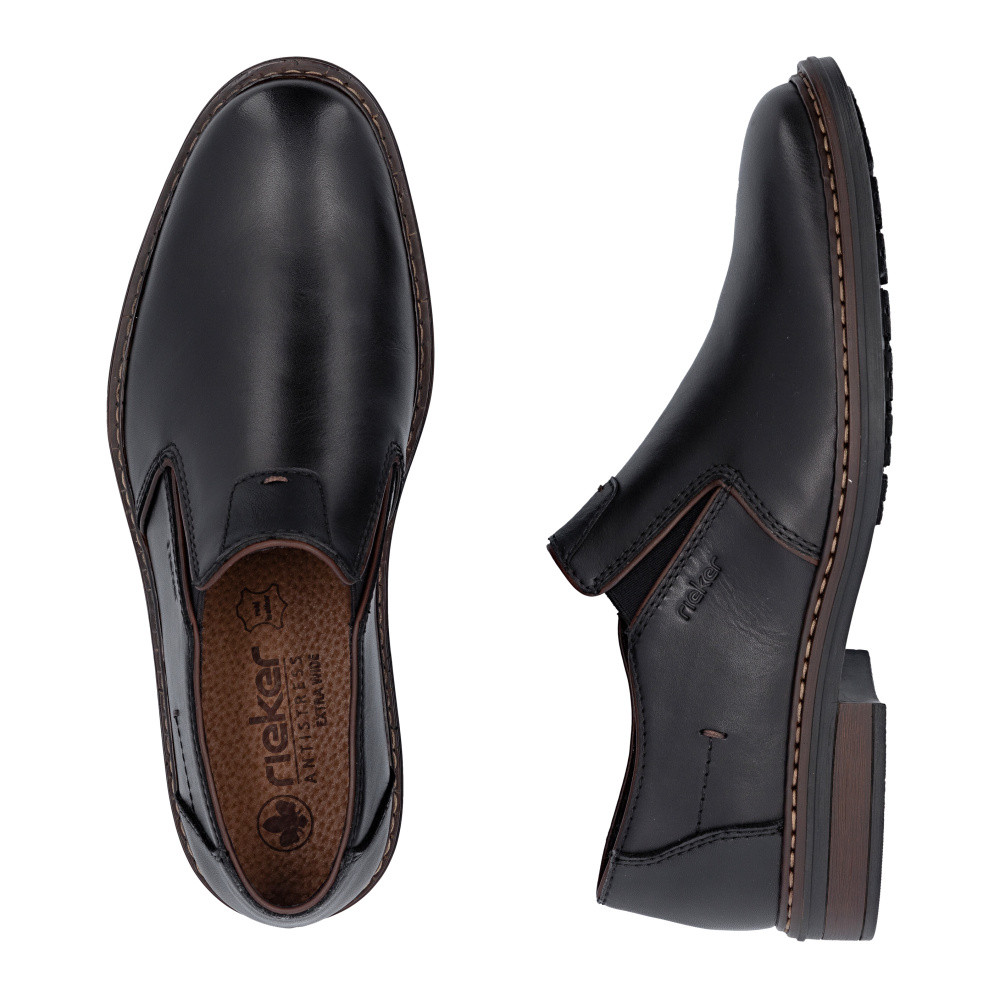 detail Pánské mokasíny RIEKER 17664-00 černá S6