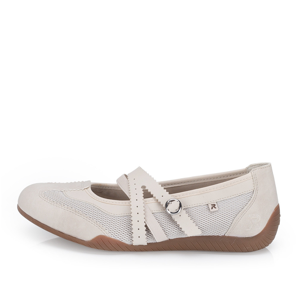 detail Dámské baleríny RIEKER 41250-60 béžová S6