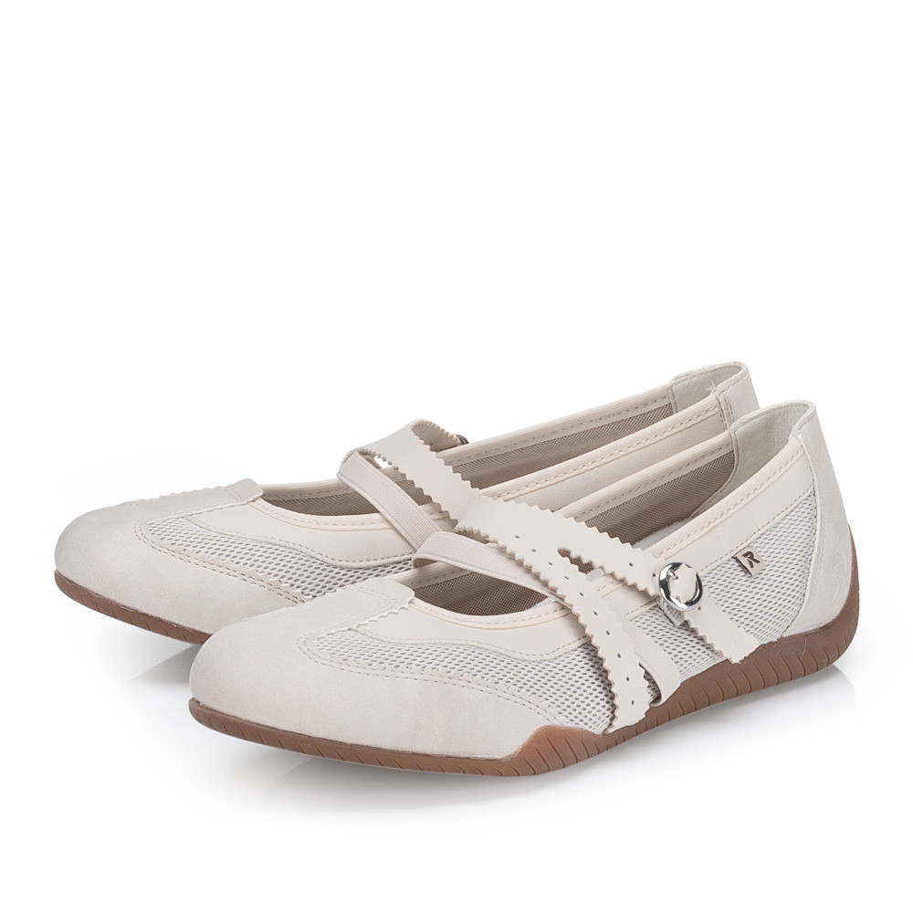 detail Dámské baleríny RIEKER 41250-60 béžová S6