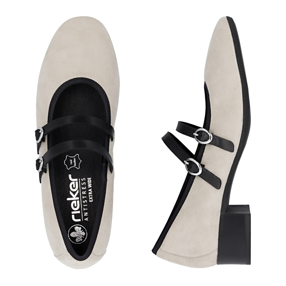 detail Dámské lodičky RIEKER 43451-60 béžová S6