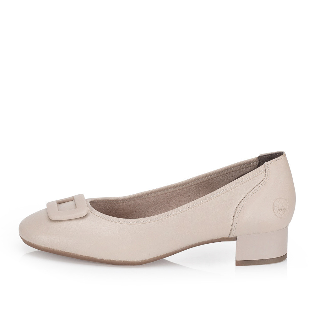 detail Dámské lodičky RIEKER 43453-62 béžová S6