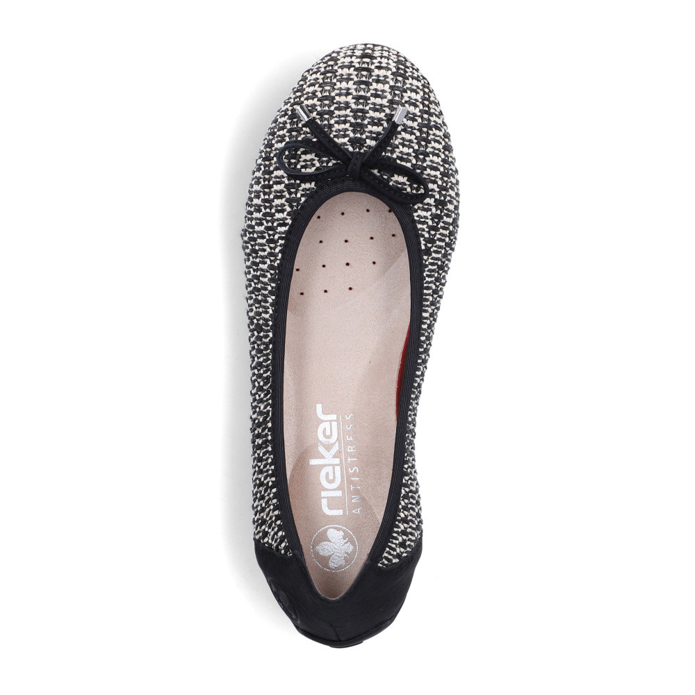 detail Dámské baleríny RIEKER 43850-00 černá S6