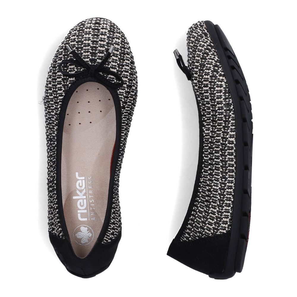 detail Dámské baleríny RIEKER 43850-00 černá S6