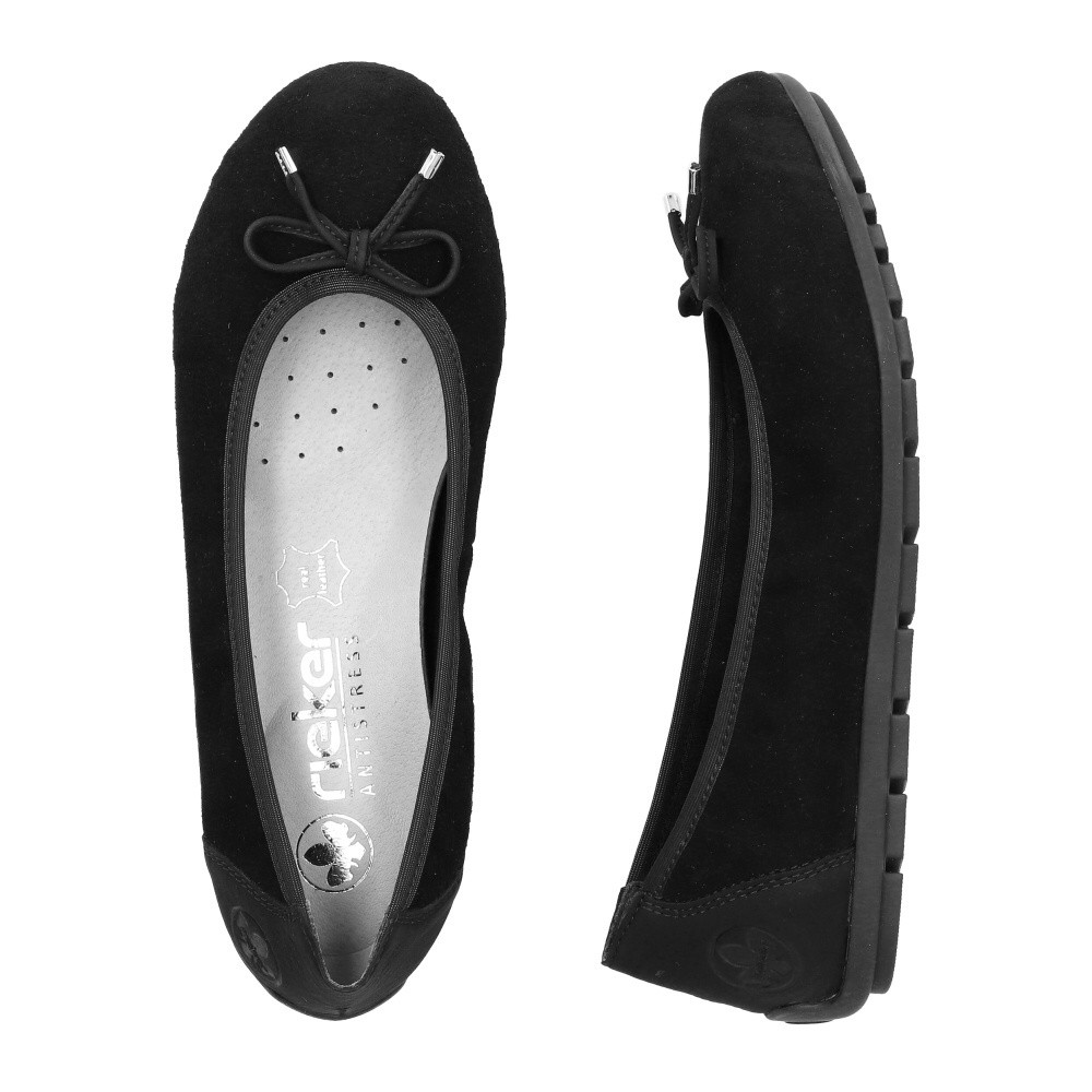 detail Dámské baleríny RIEKER 43850-01 černá S6