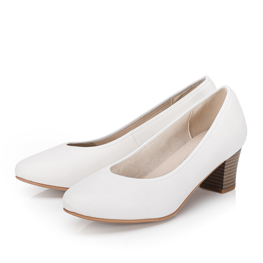 detail Dámské lodičky RIEKER 44650-80 bílá S6