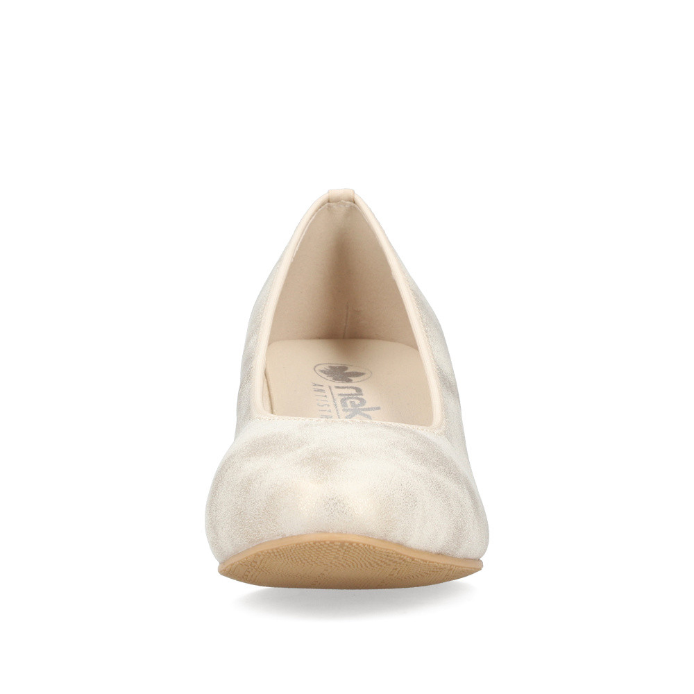 detail Dámské lodičky RIEKER 44650-91 zlatá S6