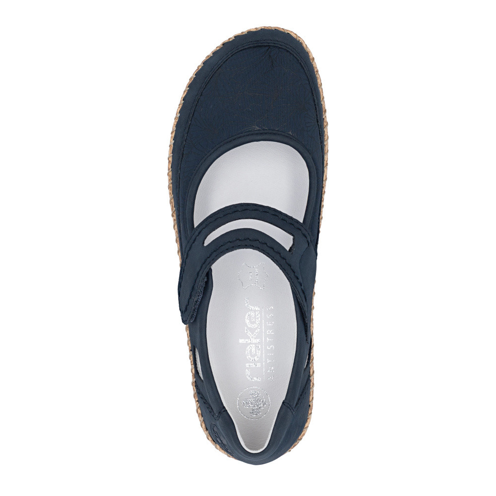 detail Dámské baleríny RIEKER 44859-14 modrá S6