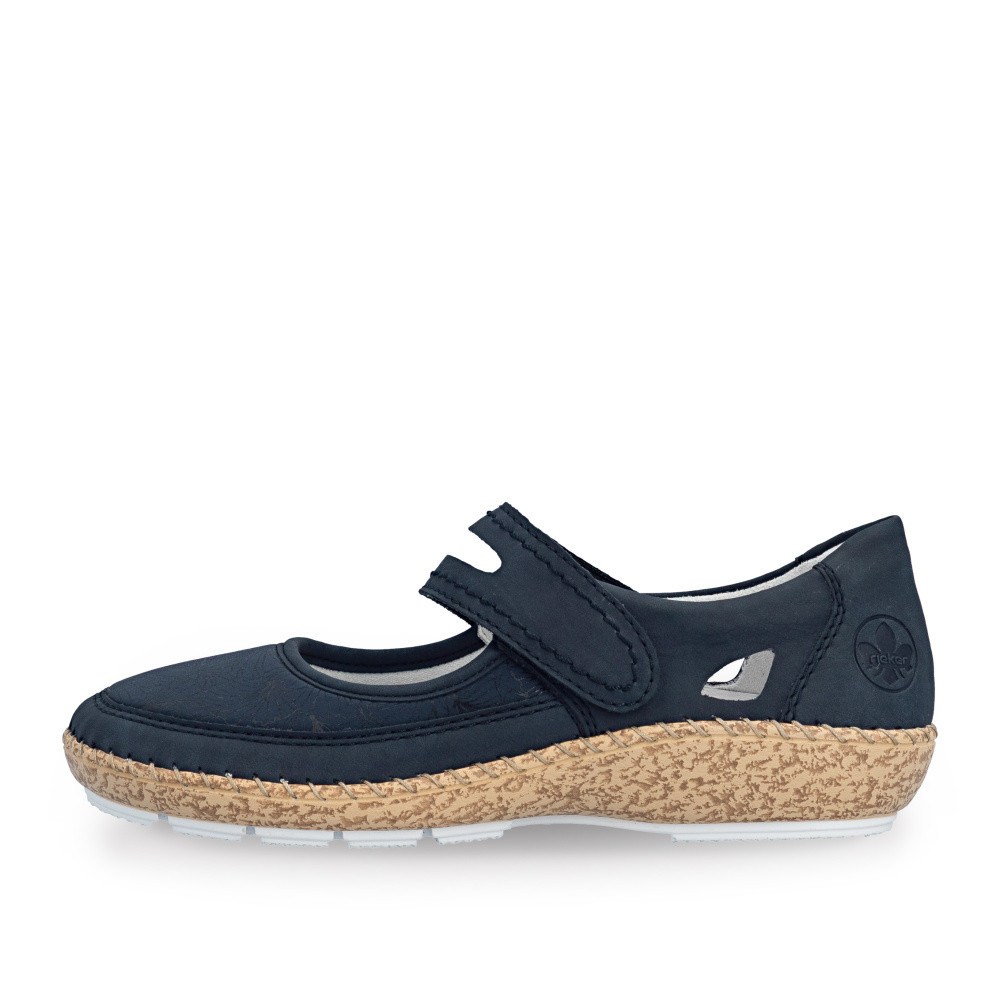 detail Dámské baleríny RIEKER 44859-14 modrá S6