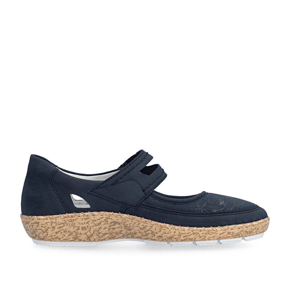 detail Dámské baleríny RIEKER 44859-14 modrá S6