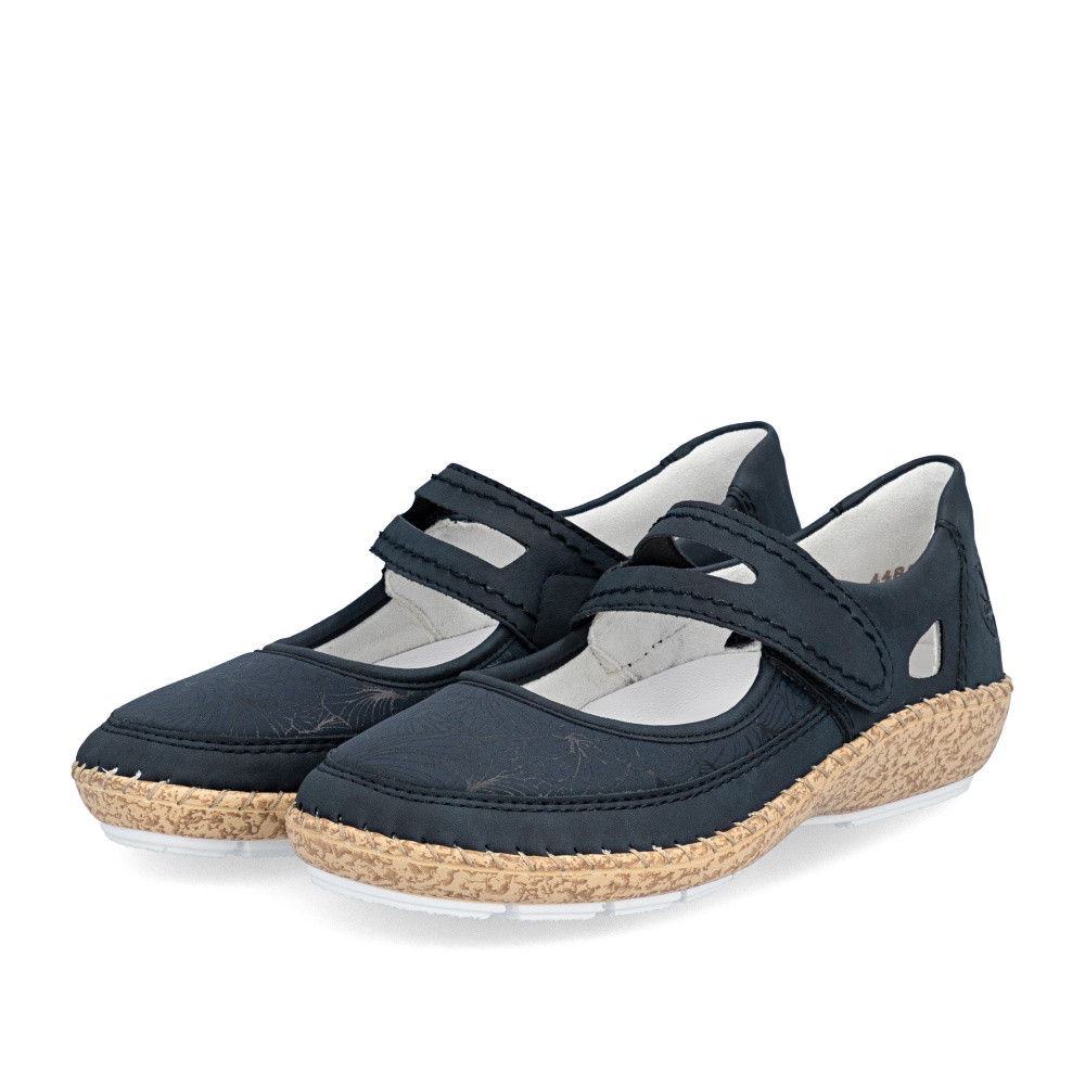 detail Dámské baleríny RIEKER 44859-14 modrá S6