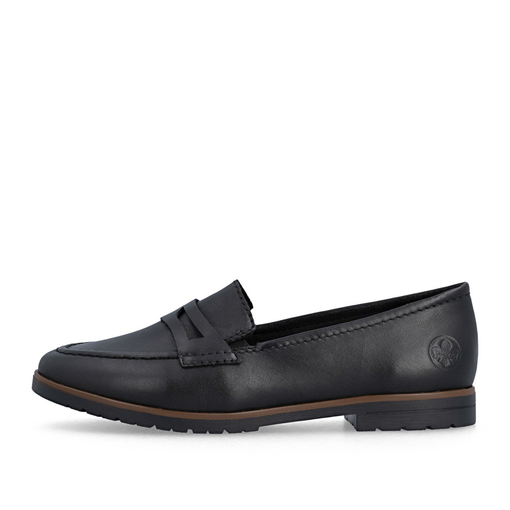 detail Dámské mokasíny RIEKER 45300-02 černá S6