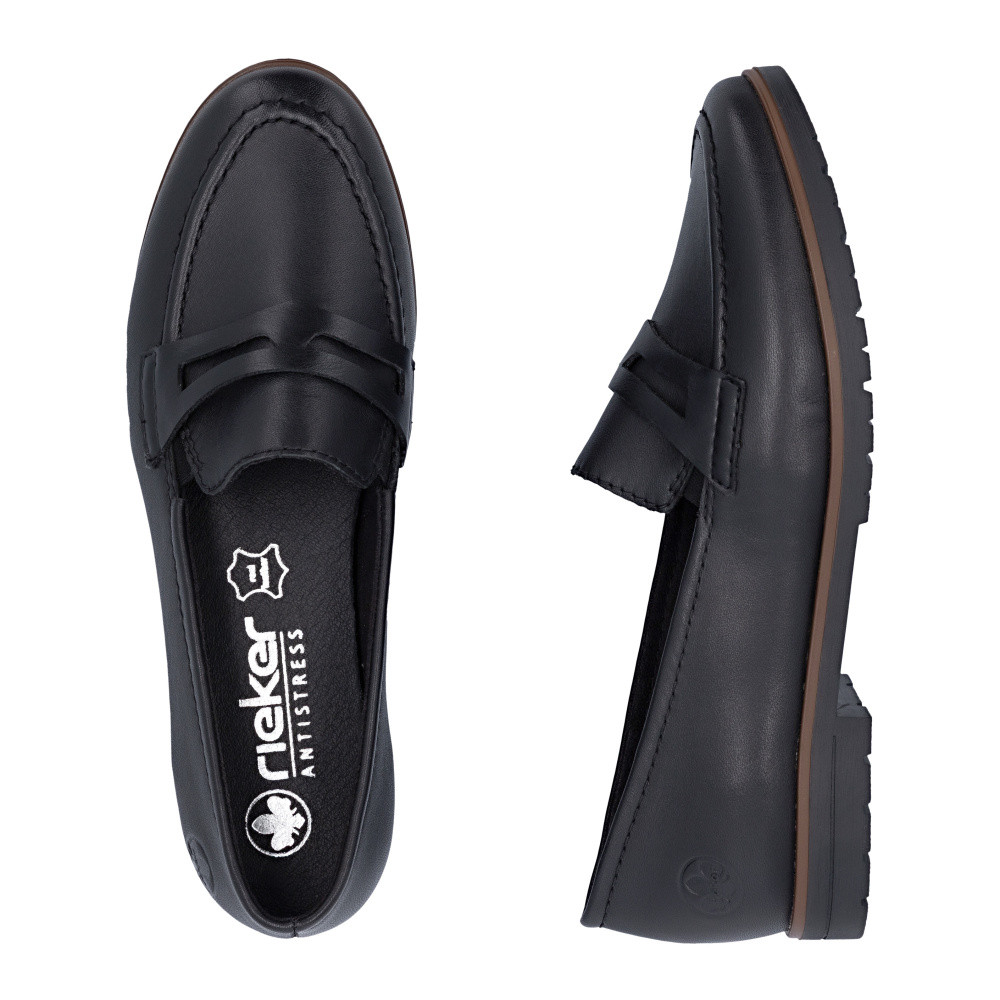 detail Dámské mokasíny RIEKER 45300-02 černá S6